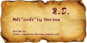 Mészöly Dorina névjegykártya
