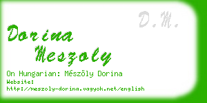 dorina meszoly business card