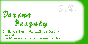 dorina meszoly business card